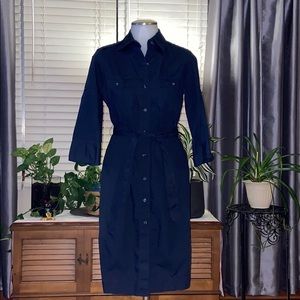 Navy Bitten by Sarah Jessica Parker Shirt Dress.